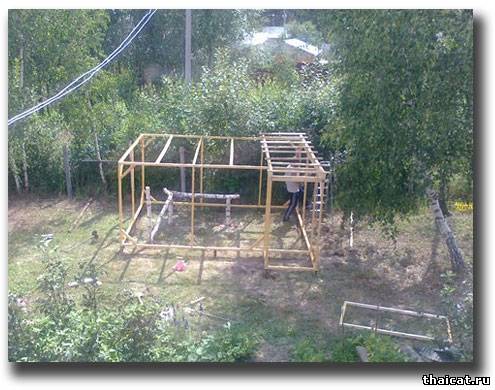 Как строился вольер для кошек