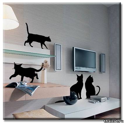 Смешные наклейки с кошками