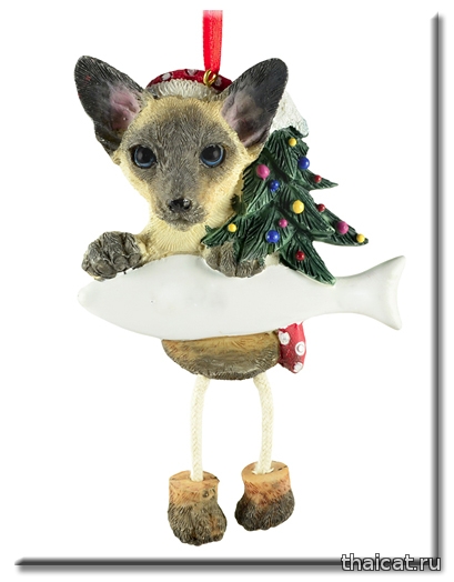Елочные игрушки. Сиамские и тайские кошки