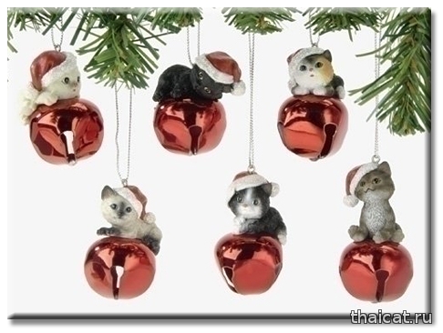 Елочные игрушки. Сиамские и тайские кошки