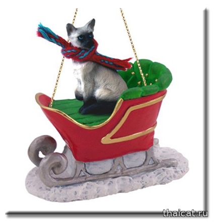 Елочные игрушки. Сиамские и тайские кошки