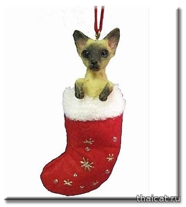 Елочные игрушки. Сиамские и тайские кошки