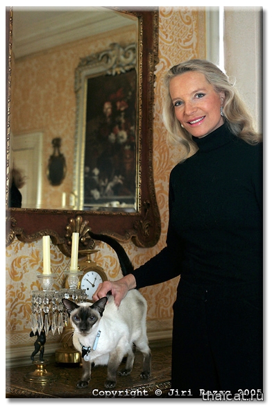 Принцесса Мишель Кентская и ее сиамская кошка Перси