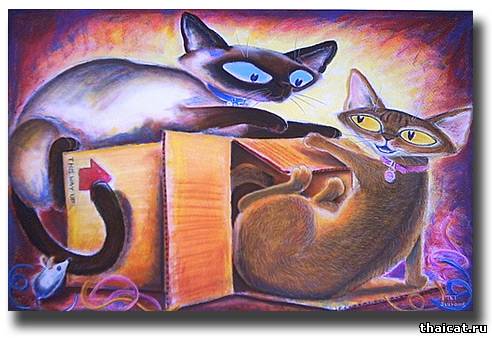 тайские кошки в искусстве
