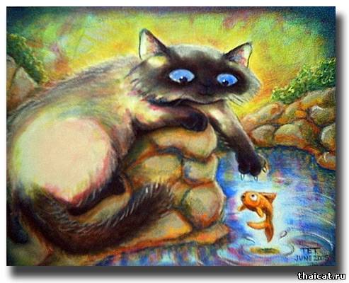 тайская кошка в искусстве